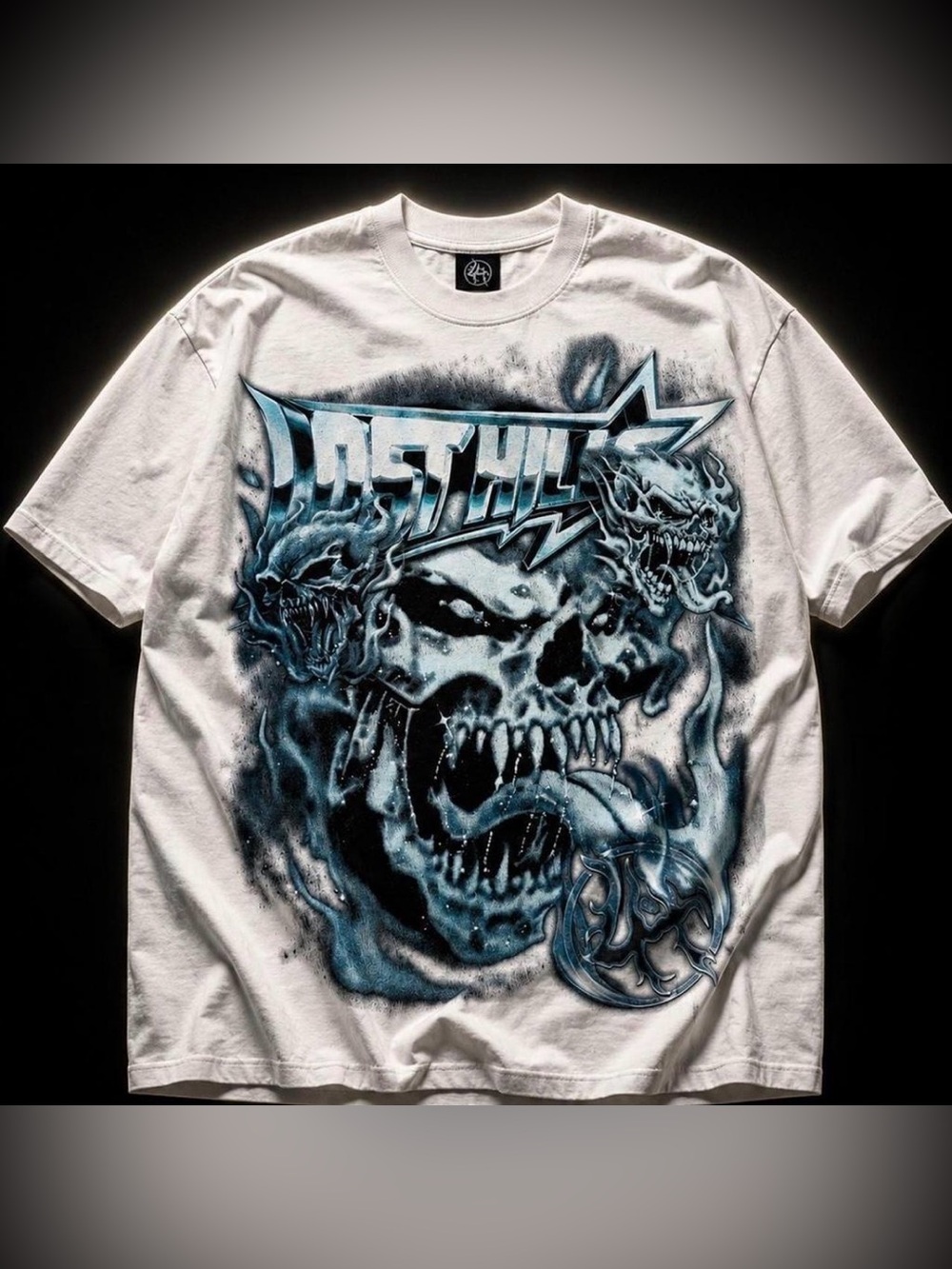 Lost Hills White Graphic Skull Tee - Sizes L & XL - Both NWT